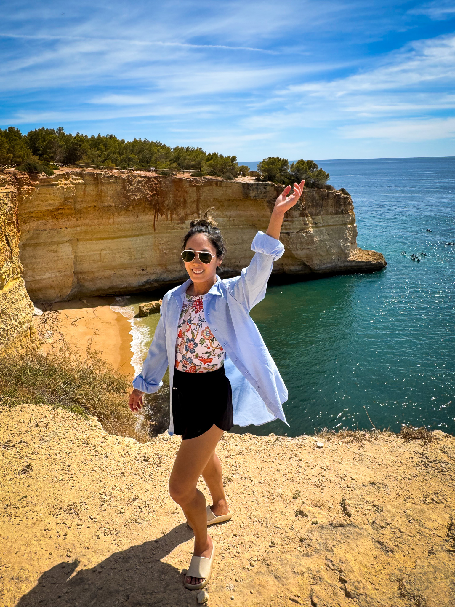 Erika near Bengali Cave in Algarve, Portugal